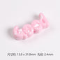 Painted Plate Acrylic Beads 31mm Splash Ink Good Word 20pcs 7