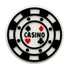Silicone Focal Beads Casino Chip With Casino Text 20pcs 5