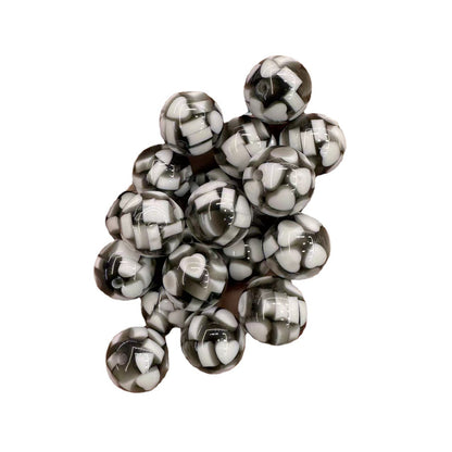 Tiny Heart Embeded Resin Beads 16mm Glossy Mixed Colors 20pcs 3