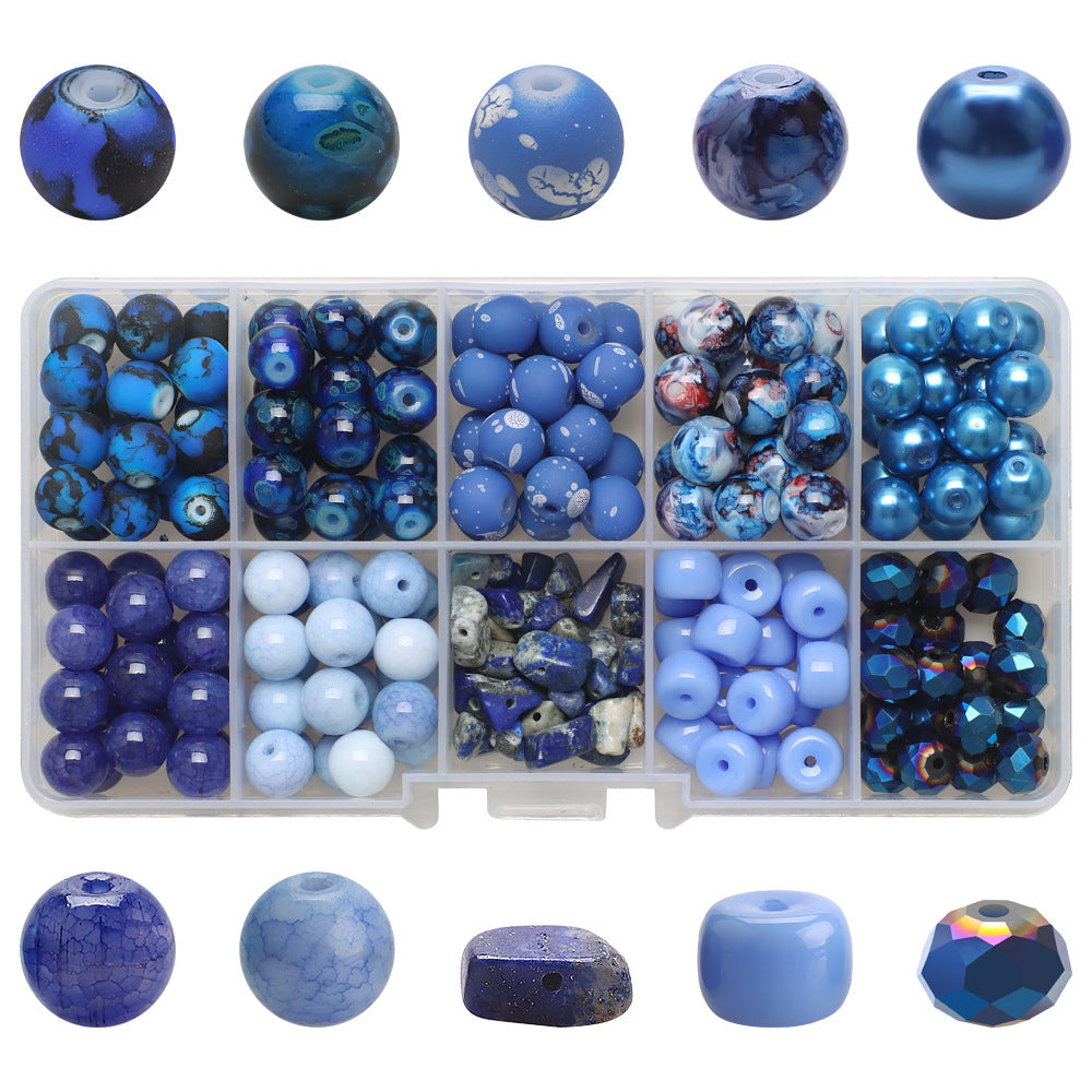 Crackle Round Glass Beads 8mm Pastel Colors Crackled Texture 200pcs 17