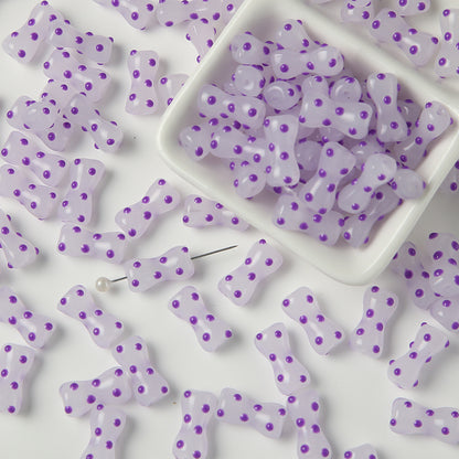 Handmade Matte Texture Bone Lampwork Glass Beads 16mm 10pcs 12