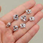 Alloy Flower Wavy Ring Spacer Beads 10mm 40pcs 4