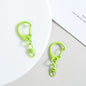 Zinc Alloy D Shaped Colorful Buckle Keychain Clasps 20pcs 38mm 12