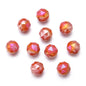Faceted Round Glass Beads 10mm Cut Surface Multicolor 20pcs 9