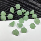 Lotus Glass Beads 10mm Translucent Green Flower 20pcs 6