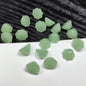 Lotus Glass Beads 10mm Translucent Green Flower 20pcs 6