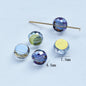 Electroplated Flat Cut Glass Beads 7.5mm 12mm Vibrant Colors 10pcs 12