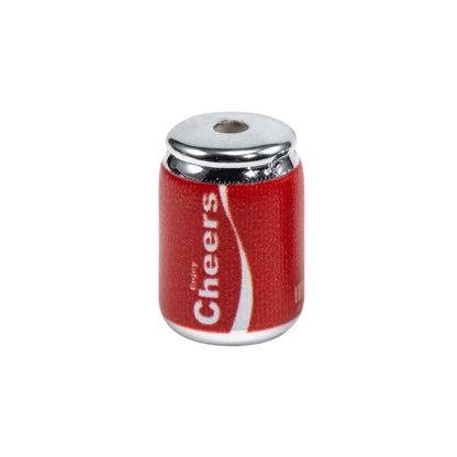 Plating Acrylic Beads 17-20mm Cola Can Design Colorful 10pcs 17