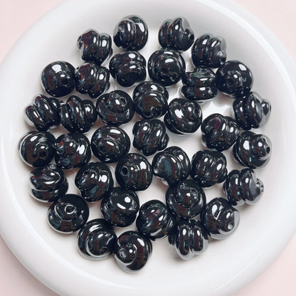 Painted Twisted Spiral Acrylic Beads 16mm Glossy Colorful 10pcs 17