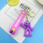 Silicone Rainbow Friends Cartoon Character Keychain with Star Strap 25