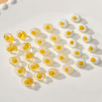 Lampwork Glass Beads Poached Egg 12mm Enamel Handmade 6pcs