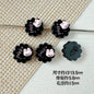 Disc Metal Beads 13mm Baking Painted Rabbit and Flower Alloy 10pcs 14
