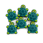 Silicone Focal Beads Turtle Layered Shell Detail 20pcs 3