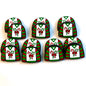 Silicone Focal Beads Christmas Sweater Candy Cane Detail 20pcs