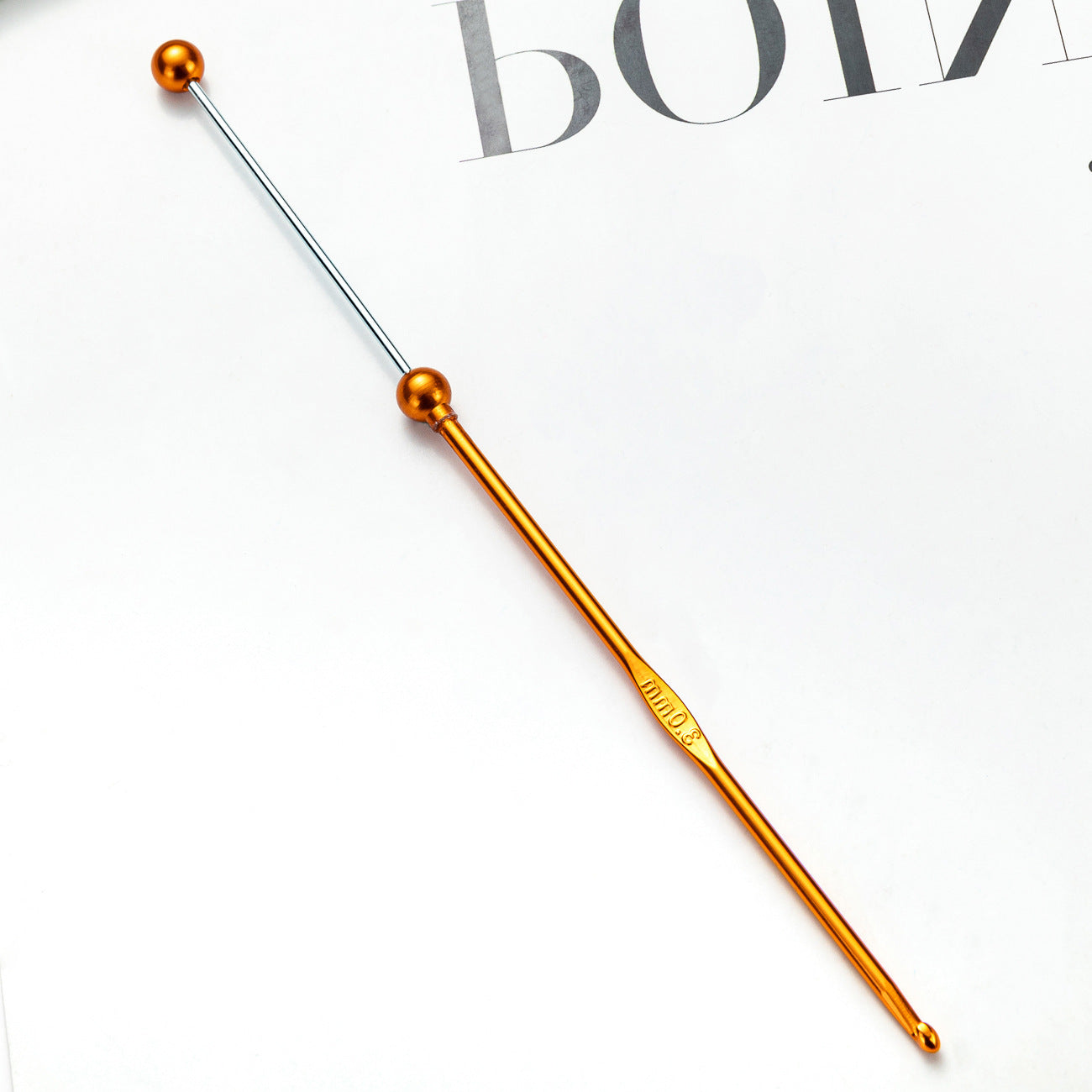 Beadable Crochet Hooks Metallic Slim Polished 3.0mm to 6.0mm 6
