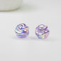 Transparent Twist Acrylic Beads 15mm 16mm Plated Assorted 20pcs 13