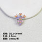 Glitter Crown Lollipop Resin Beads 26mm Transparent Pastel Colors 10pcs 8