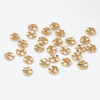 Brass Irregular Ripple Spacer Beads 4-8mm 100pcs 4
