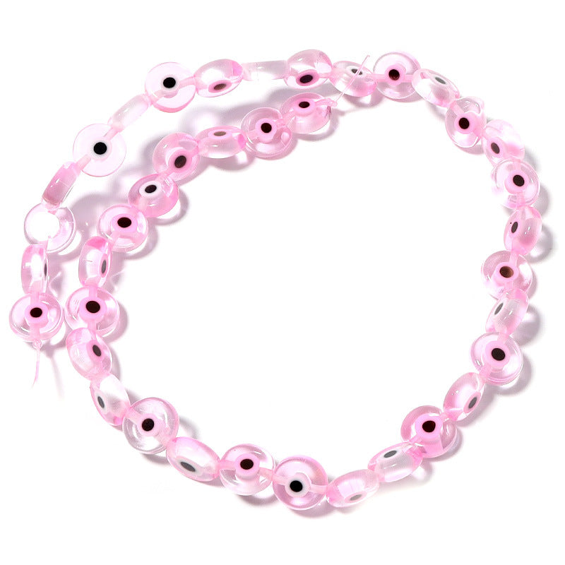 Flat Millefiori Evil Eye Lampwork Seed Glass Beads 4mm 90pcs 17