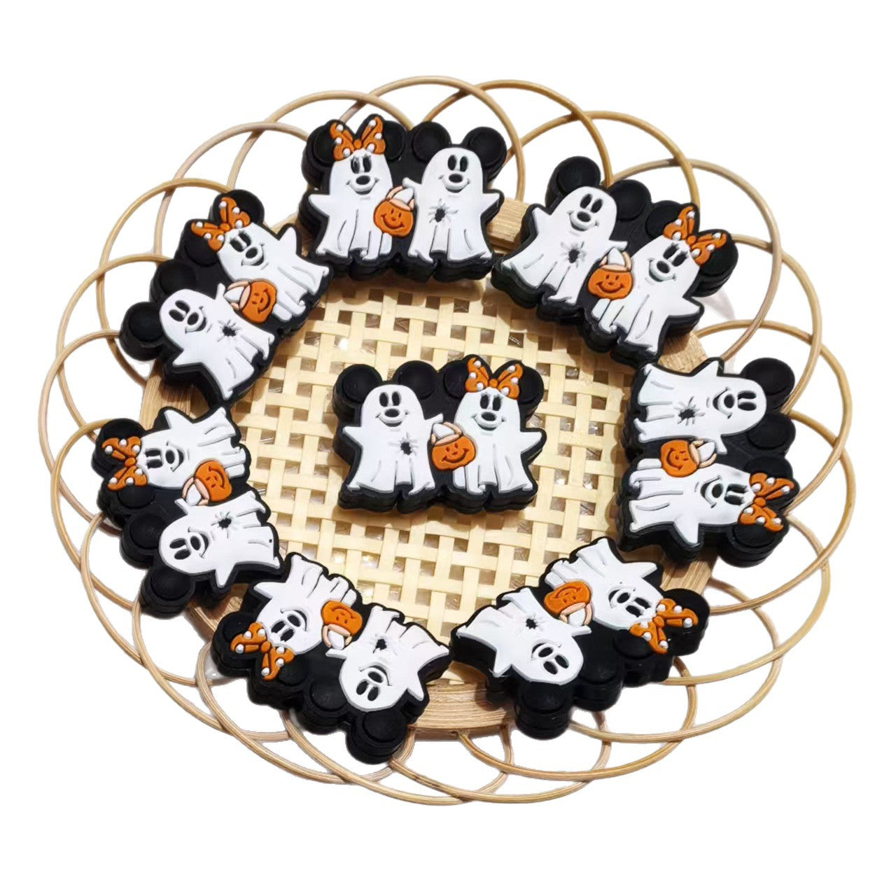 Silicone Focal Beads Ghost Mickey Minnie Halloween 20pcs 5