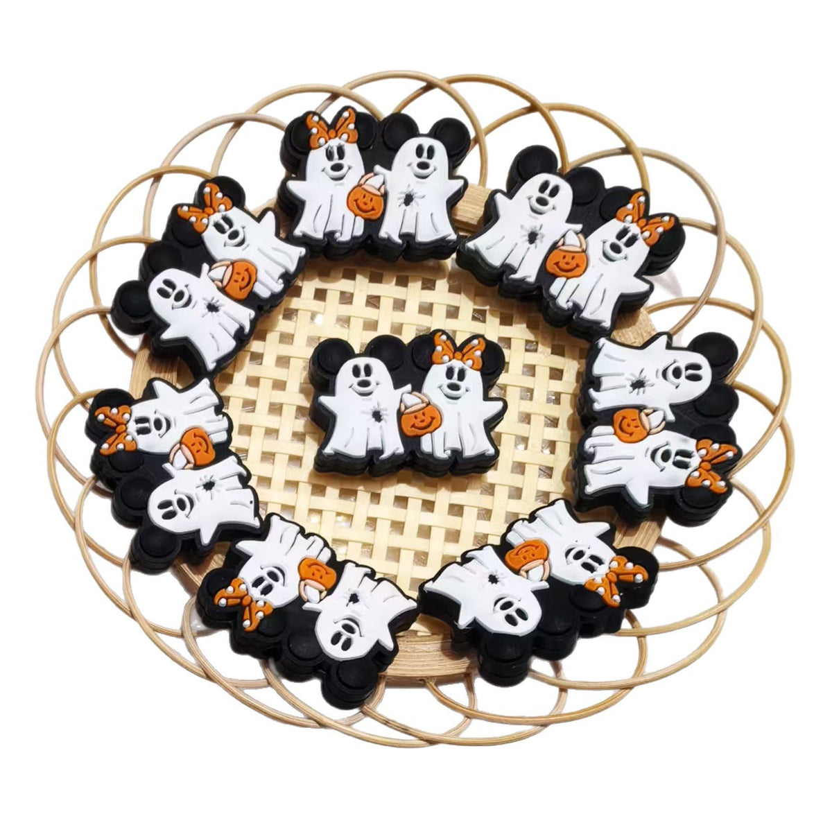 Silicone Focal Beads Ghost Mickey Minnie Halloween 20pcs 5