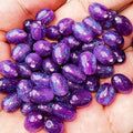 Glitter Oval Resin Beads 8mm 11mm 14mm 18mm Pink Sparkle 30pcs 6