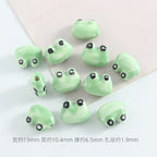 Hand Painted Frog and Puppy Ceramic Beads Glossy Finish 5pcs 6