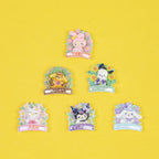 Glossy Sanrio Wreath Resin Beads Playful Pastel Floral 10pcs 12