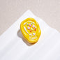 Hand Painted Oval Bouquet Acrylic Beads 28mm Colorful Floral 10pcs 14
