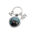 Metal Graduation Sublimation Keychain Round Photo Frame Silver 6