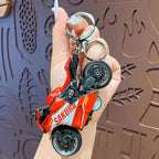 Alloy Mini Motorcycle Keychain Sporty Racing Design Metal