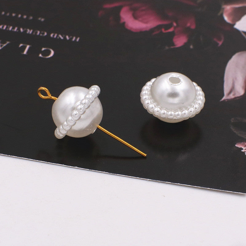 Vintage Baroque Style Imitation Pearl Acrylic Beads White Creamy 20pcs 16
