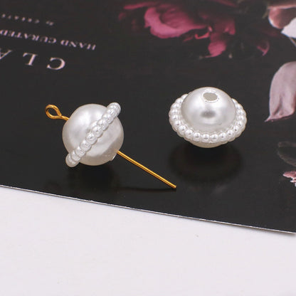 Vintage Baroque Style Imitation Pearl Acrylic Beads White Creamy 20pcs 16