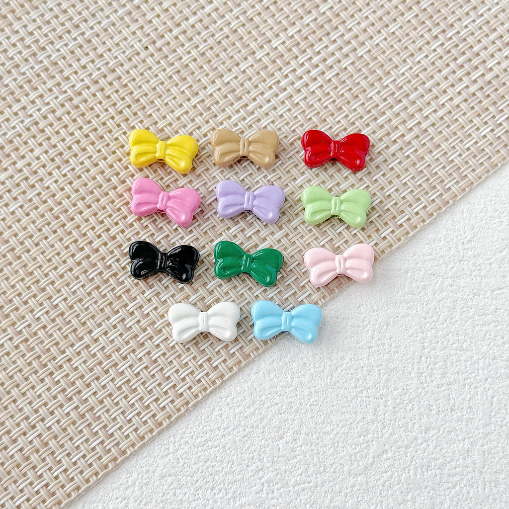 Baking Painted Christmas Tree and Bells Metal Beads 20pcs Festive Colors 15
