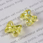 Transparent Plating Bow Acrylic Beads 15.6*14mm Candy Colored 100pcs 9