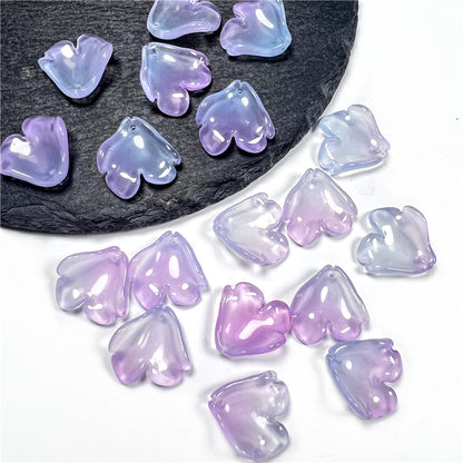 Czech Glass Peony Glass Beads 19mm Translucent Crimson 50pcs 14