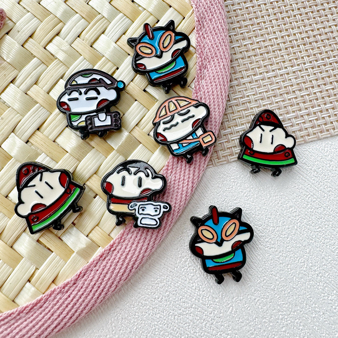 Painted Alloy Metal Beads Crayon Shin-Chan Series 10pcs 4