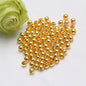 Brass Round Metal Beads 2-8mm Glossy Plating 100pcs 7