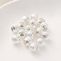 Brass Flower Engraved Metal Beads 10mm Matte Large Hole 50pcs 10