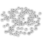 Plated Flat Round Acrylic Beads 6mm Gold and Silver 100pcs 7