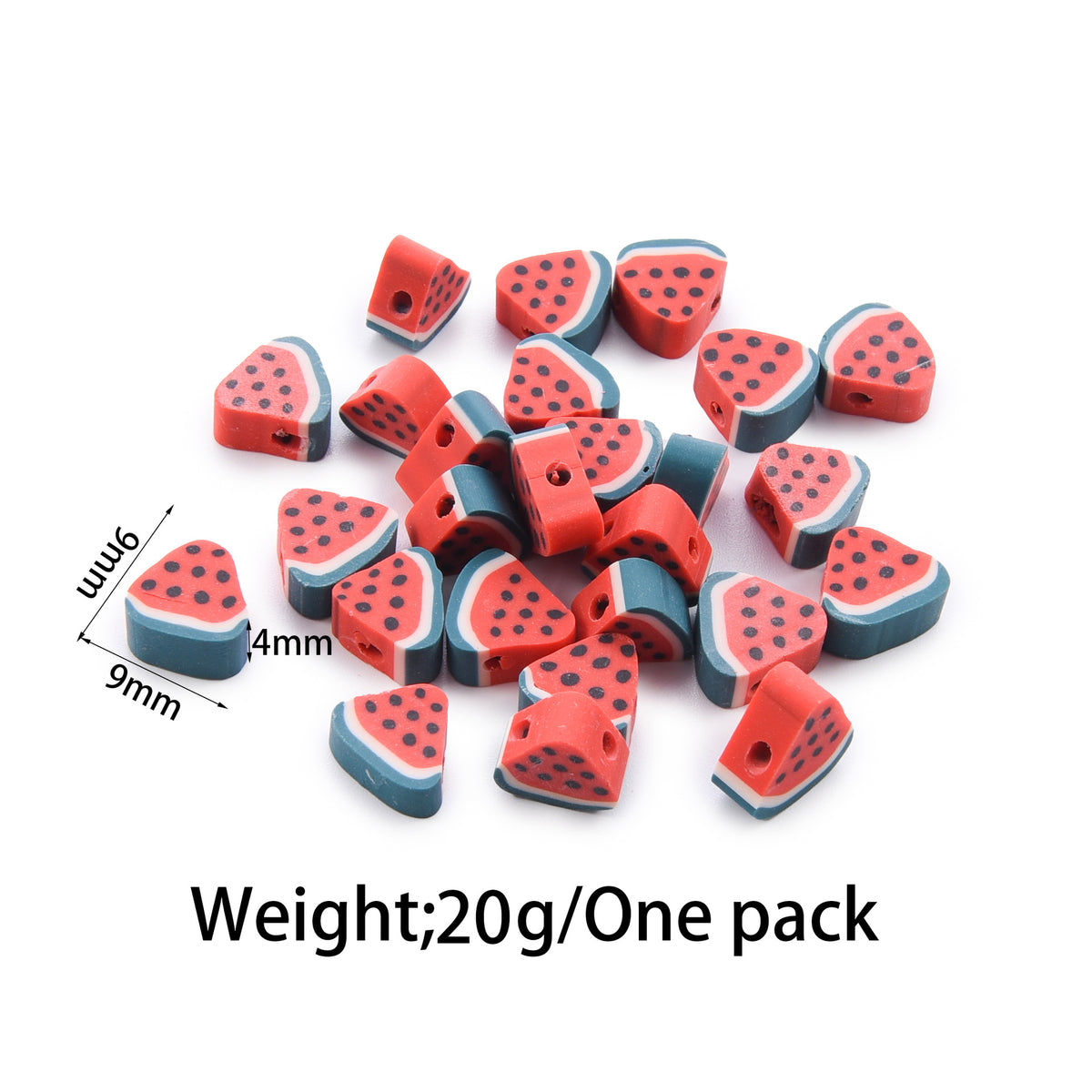 Flat Clay Beads Fruit and Christmas Tree Pattern Polymer 50pcs 28