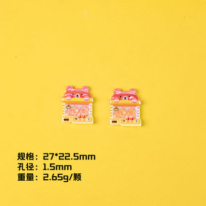 Plating Miniature Furniture Resin Beads Cute Animal Design 10pcs 8
