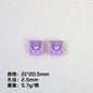 Cartoon Square Resin Beads 20mm Glossy Colorful 10pcs 7