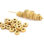 Stainless Steel Flat Spacer Beads Patterned 100pcs
