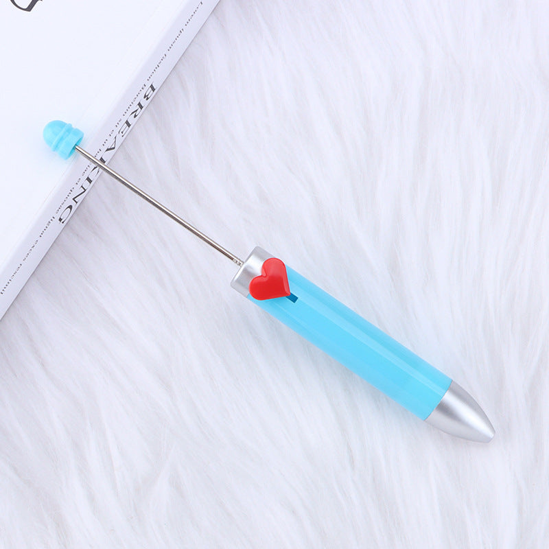 Beadable Pen Colorful Heart Accent 155mm Diameter 14mm Weight 11g 11