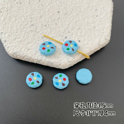 Baking Painted Series Metal Beads Colorful Glossy Alloy 20pcs 29
