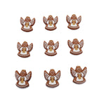 Silicone Focal Beads Gingerbread Man Angel White Wings 20pcs 5
