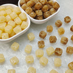 Imitation Bodhi Cube Resin Beads 12mm Chunky Rounded Dimpled 10pcs