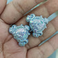 UV Plating Pumpkin Cart Acrylic Beads 22*27mm Colorful 50pcs 9