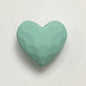 Rubberized Spray Painted Faceted Heart Acrylic Beads 19mm 50pcs 6